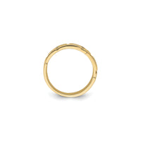 Greka Ŝlosilo Tapered Shank Ring (14K) agordo - Popular Jewelry - Novjorko