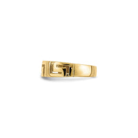 Greka Ŝlosilo Tapered Shank Ring (14K) flanko - Popular Jewelry - Novjorko