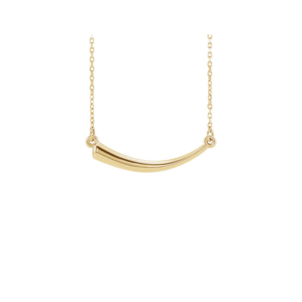 Horn Necklace (14K) front - Popular Jewelry - New York