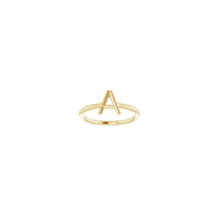 Initial A Ring (14K) front - Popular Jewelry - New York