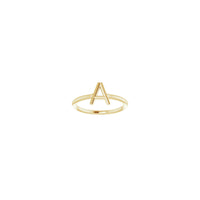 首字母 A 环 (14K) 正面 - Popular Jewelry  - 纽约