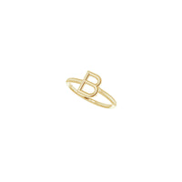 Esialgne B-rõngas (14K) diagonaal – Popular Jewelry - New York