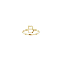 Initial B Ring (14K) front - Popular Jewelry - New York