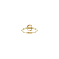 Indledende C-ring (14K) foran - Popular Jewelry - New York