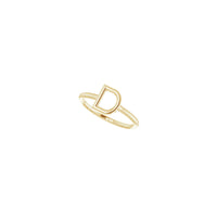 Initial D Ring (14K) diagonal - Popular Jewelry - New York