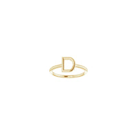 Initial D Ring (14K) front - Popular Jewelry - Niu Yoki