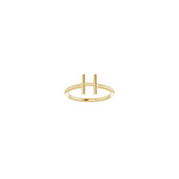 Indledende H-ring (14K) foran - Popular Jewelry - New York
