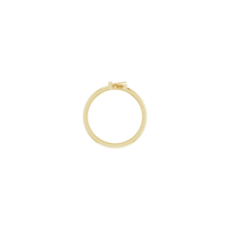 Initial K Ring (14K) setting - Popular Jewelry - New York