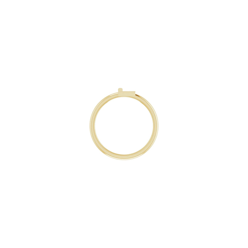 Initial L Ring (14K) setting - Popular Jewelry - New York