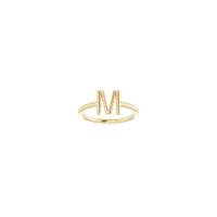 Initial M Ring (14K) front - Popular Jewelry - New York