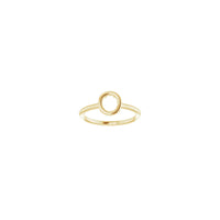 Initial O Ring (14K) front - Popular Jewelry - New York