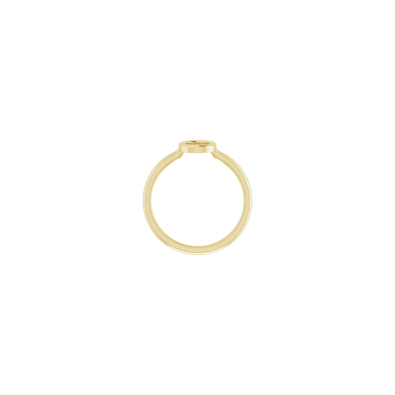 Initial O Ring (14K) setting - Popular Jewelry - New York