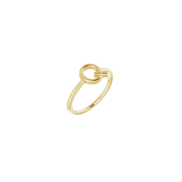 Initial Q Ring (14K) main - Popular Jewelry - New York