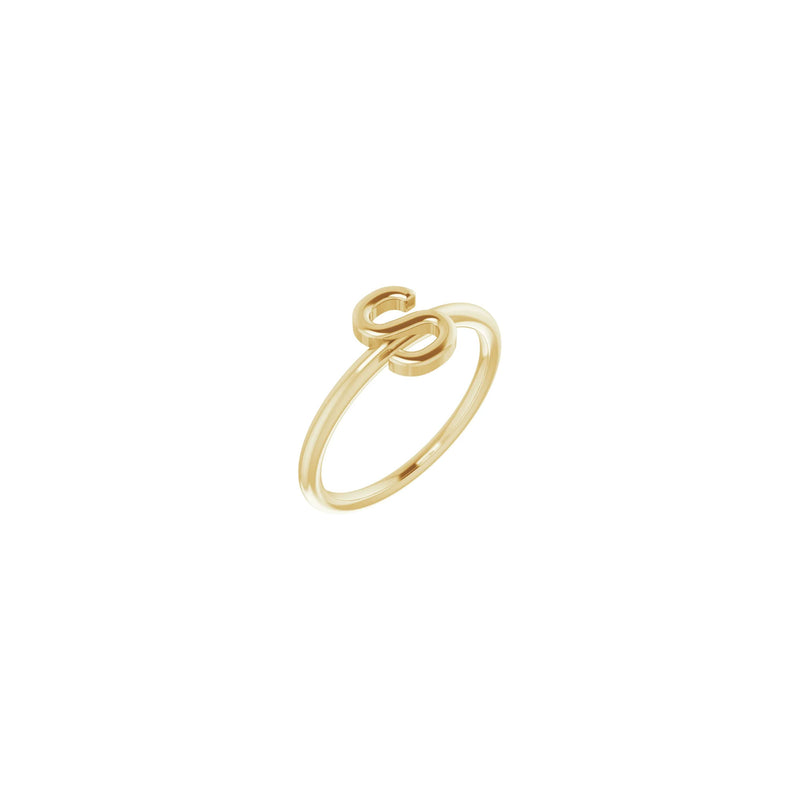 Initial S Ring (14K) main - Popular Jewelry - New York