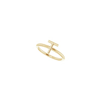 Initial T Ring (14K) diagonal - Popular Jewelry - New York