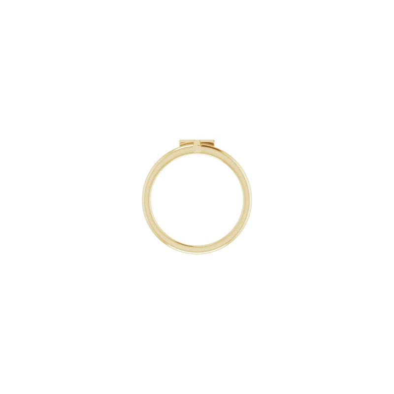 Initial T Ring (14K) setting - Popular Jewelry - New York