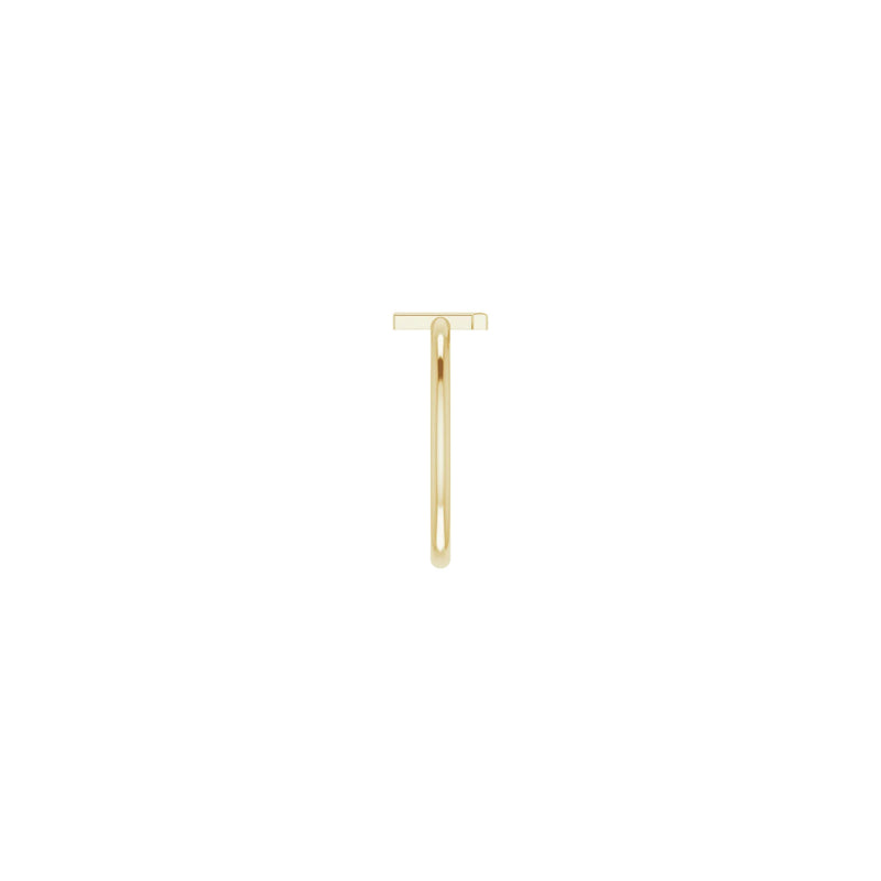 Initial T Ring (14K) side - Popular Jewelry - New York