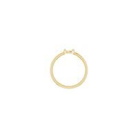 Initial U Ring (14K) setting - Popular Jewelry - New York