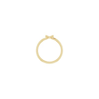 Initial V Ring (14K) setting - Popular Jewelry - New York
