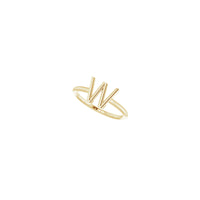 Initial W Ring (14K) diagonal - Popular Jewelry - New  York