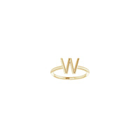 Initial W Ring (14K) front - Popular Jewelry - New  York