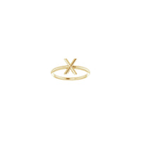 Initial X Ring (14K) front - Popular Jewelry - New York