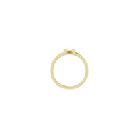 Initial X Ring (14K) setting - Popular Jewelry - New York