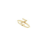 Initial Z Ring (14K) diagonal - Popular Jewelry - New York