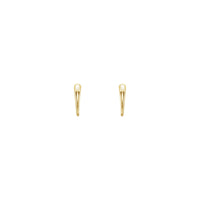 J 形圈形耳环 (14K) 正面 - Popular Jewelry  - 纽约