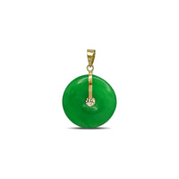 [福] Jade Happiness/Blessing Round Disc Pendant (14K)