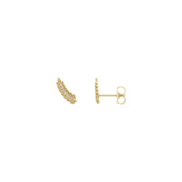 Laurel Leaf Diamond Ear Climbers (14K) main - Popular Jewelry - New York