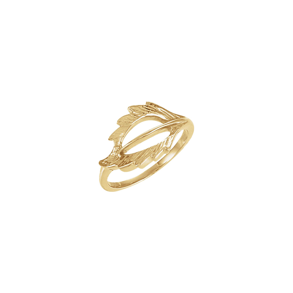 Leaf Outline Ring (14K)