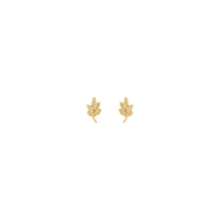 葉子耳環 (14K) 正面 - Popular Jewelry - 紐約