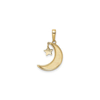 Moon with Dangling Star Pendant (14K)