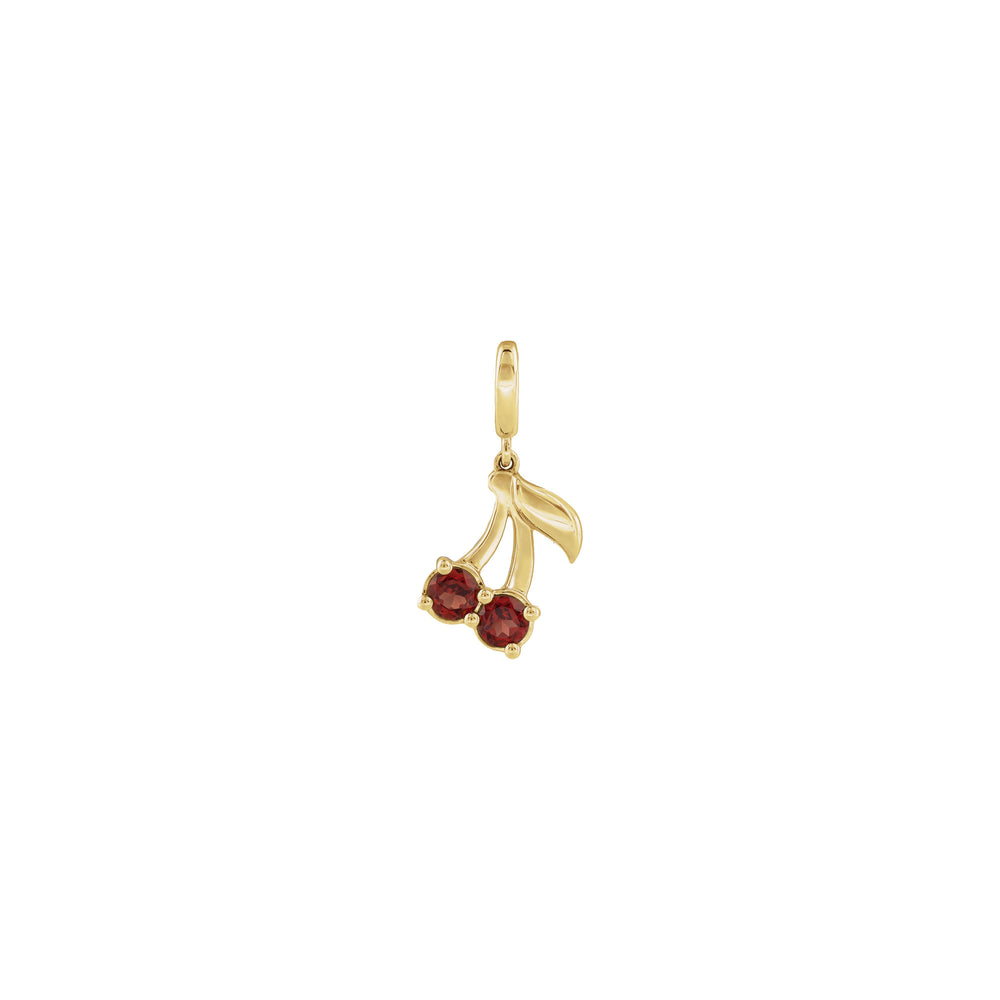 Mozambique Garnet Cherry Pendant (14K)