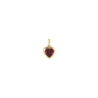 Mozambique Garnet Cabochon Heart Pendant