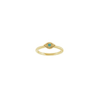 Natural Alexandrite Stackable Evil Eye Ring (14K) front - Popular Jewelry - New York