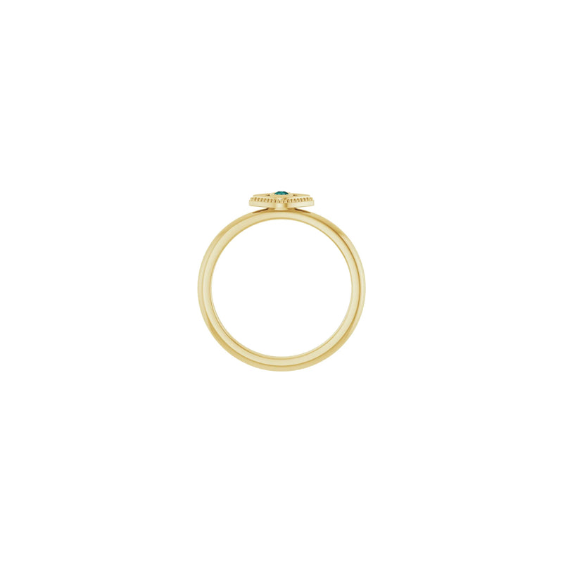 Natural Alexandrite Stackable Evil Eye Ring (14K) setting - Popular Jewelry - New York
