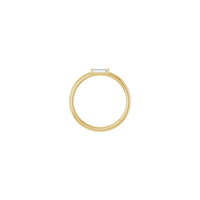 Natural Baguette Diamond Solitaire Ring (14K) سيٽنگ - Popular Jewelry - نيو يارڪ