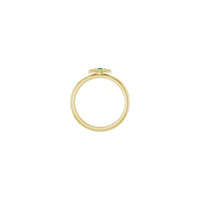 Prírodný smaragdový stohovateľný prsteň Evil Eye (14K) – Popular Jewelry - New York
