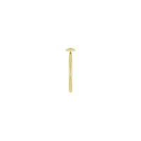 د طبیعي زمرد سټکیبل ایول ایول رینګ (14K) اړخ - Popular Jewelry - نیو یارک