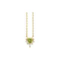 Natural Peridot and Diamond Necklace