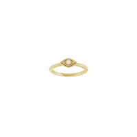 Pierścień Złego Oka z naturalnym białym diamentem, który można układać w stosy
