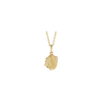 Цвјетна огрлица са угравираним бијелим дијамантом (14К) сприједа - Popular Jewelry - Њу Јорк