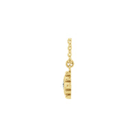 ナチュラル ホワイト サファイア ビーズ ベゼル セット ネックレス (14K) サイド - Popular Jewelry - ニューヨーク