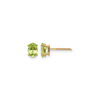 Oval Peridot Stud Earrings (14K)