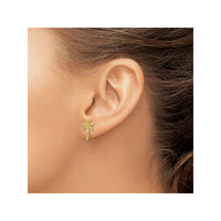Palm Tree Stud Earrings (14K)