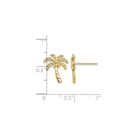 Palm Tree Stud Earrings (14K)