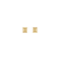 Petite Square Stud Earrings (14K) front - Popular Jewelry - New York
