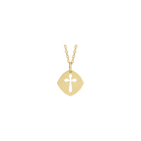 Kalung Salib Tindik (14K) depan - Popular Jewelry - New York